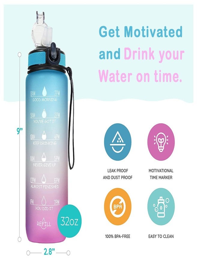 Darkstone fab Unbreakable Water Bottle 1 L with Motivational Time Marker, Leakproof Durable BPA Free Non-Toxic Water bottle for office,Water bottle for gym | Multicolor (Pack of 1), Plastic, 1 litre - Image 3